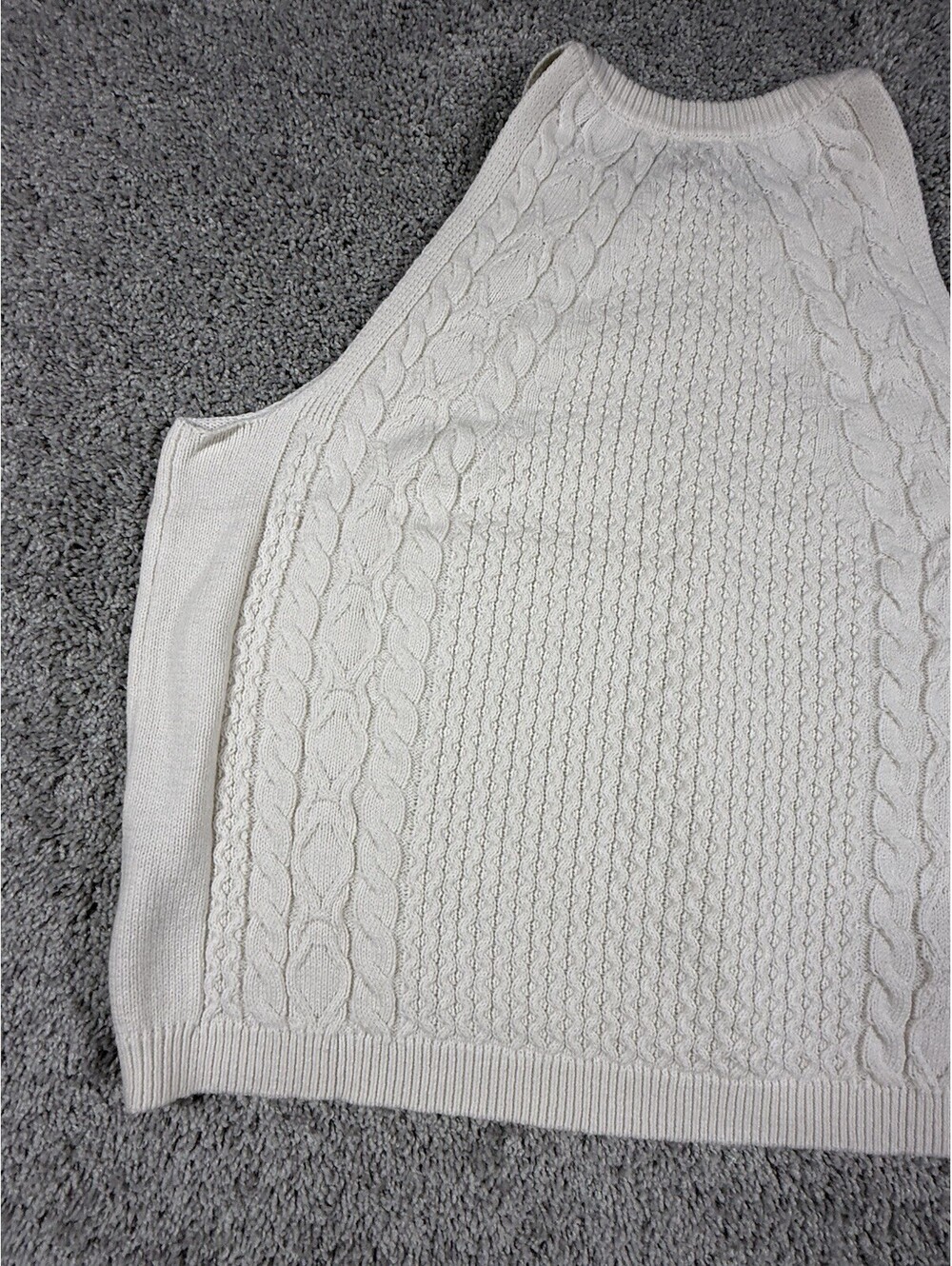 NWT A New Day Women’s Tank Sweater Size 1X Ivory Cotton - Picture 9 of 9